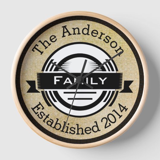 Aangepaste naam van familie Retro-Logo stijl (Voorkant)