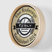 Aangepaste naam van familie Retro-Logo stijl (Hoek)