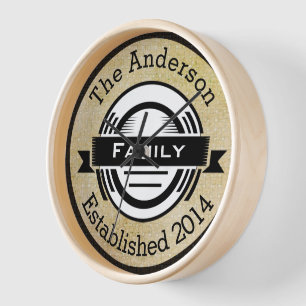 Aangepaste naam van familie Retro-Logo stijl