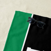 Aangepaste naam van Groene Voetbalspeler Strandlaken (In situ)