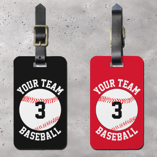 Aangepaste naam van het Baseball-team, afspeelnumm Bagagelabel