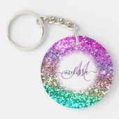 Aangepaste naam van het Bright Glitter Mermaid Mon Sleutelhanger (Voorkant)