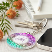 Aangepaste naam van het Bright Glitter Mermaid Mon Sleutelhanger (Voorkant Rechts)