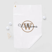 Aangepaste naam van het handboek van Monogram Golfhanddoek (Insitu)