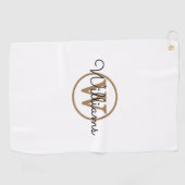 Aangepaste naam van het handboek van Monogram Golfhanddoek (Horizontaal)