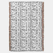 Aangepaste naam van het muziekpatroon deken werpen (Voorkant Verticaal)