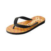 Aangepaste naam van het Oranje gevarieerde control Kinder Teenslippers (Schuin)