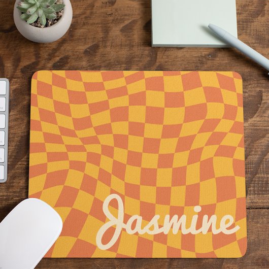 Aangepaste naam van het Oranje gevarieerde control Muismat