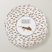 Aangepaste naam van het patroon bevestigen Kinder Rond Kussen (Achterkant)