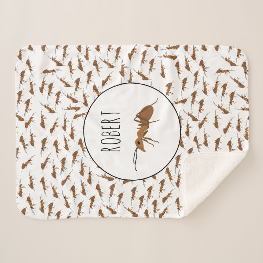 Aangepaste naam van het patroon bevestigen Kinder Sherpa Deken (Voorkant (horizontaal))