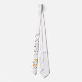 Aangepaste naam van Hockey Player Number Yellow Go Stropdas (Achterkant)