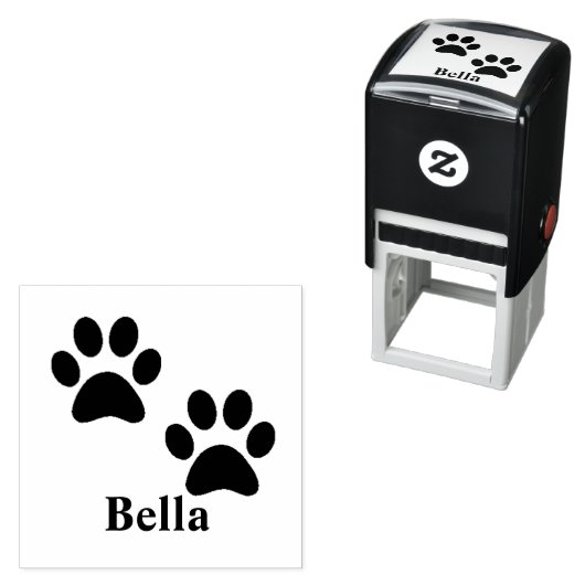 Aangepaste naam van huisdier: afdrukken van katteb  zelfinktende stempel (In situ)