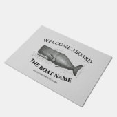 Aangepaste naam van je boot nautische walvis deurmat (Schuin)