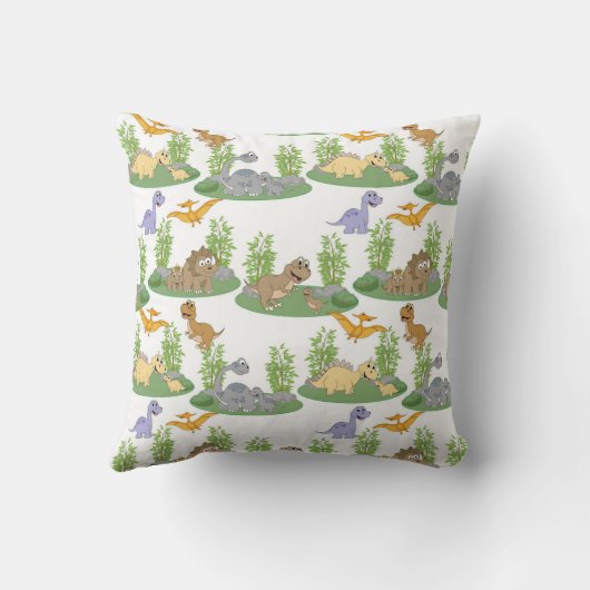 Aangepaste naam van Kinderen Dinosauer Tree Patter Kussen (Achterkant)
