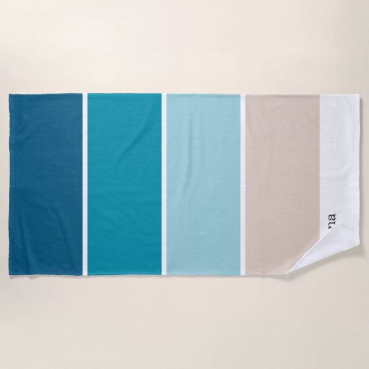 Aangepaste naam van kleurvoorbeeld strandlaken (Voorkant)