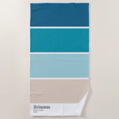 Aangepaste naam van kleurvoorbeeld strandlaken (Voorkant)