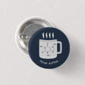 Aangepaste naam van laboratoriumpersoneel scheikun ronde button 3,2 cm (Voorkant /achterkant)