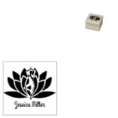 Aangepaste naam van Lotus Flower voor genezing Rubberstempel (Gestempeld)