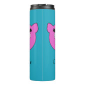 Aangepaste naam van Mad Pig tumbler Thermosbeker (Achterkant)