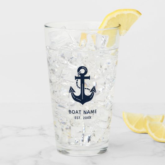 Aangepaste naam van nautisch ankerboot glas (Achterkant ijs)