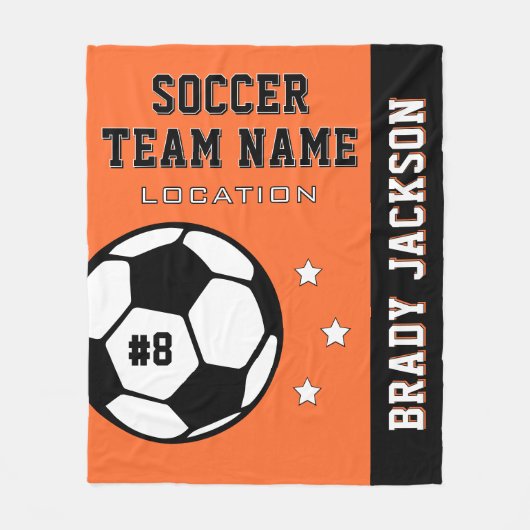 Aangepaste naam van Oranje voetbalspeler Fleece Deken (Voorkant)