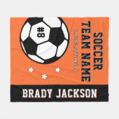 Aangepaste naam van Oranje voetbalspeler Fleece Deken (Voorkant (Horizontaal))