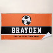 Aangepaste naam van Oranje voetbalspeler Strandlaken (Voorkant)