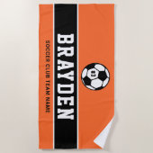 Aangepaste naam van Oranje voetbalspeler Strandlaken (Voorkant)