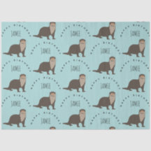 Aangepaste naam van Otter Pattern Birthday
