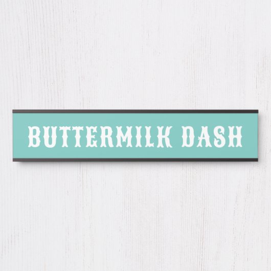 Aangepaste naam van paard Mint Western Stall-Bord Deurbordje (Voorkant)
