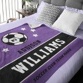 Aangepaste naam van Paarse voetbalspeler Fleece Deken