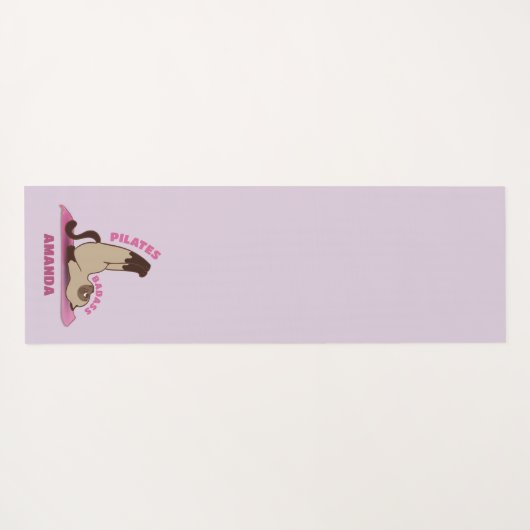 Aangepaste naam van pilotenbadass-werkout Kitty Ca Yogamat (Achterkant (horizontaal))
