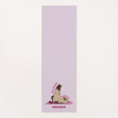 Aangepaste naam van pilotenbadass-werkout Kitty Ca Yogamat (Voorkant)