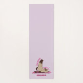 Aangepaste naam van pilotenbadass-werkout Kitty Ca Yogamat (Achterkant)