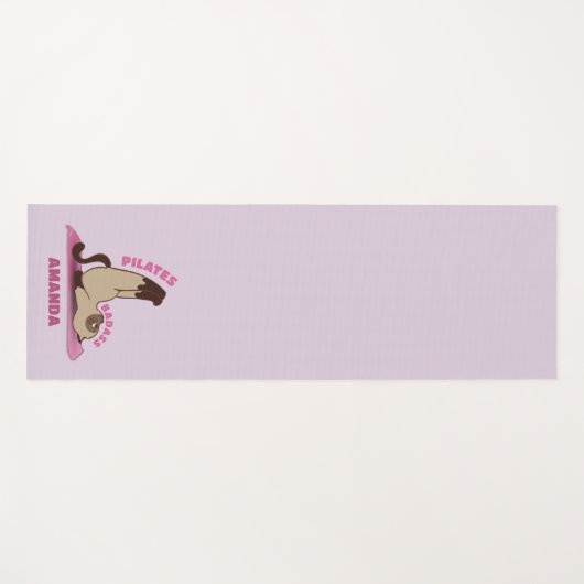 Aangepaste naam van pilotenbadass-werkout Kitty Ca Yogamat (Voorkant (horizontaal))