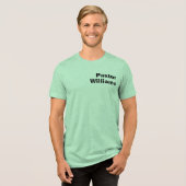 Aangepaste naam van predikant Tri-Blend shirt (Voorkant volledig)