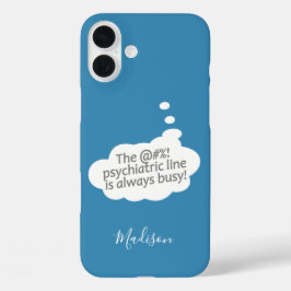 Aangepaste naam van psychiatrische lijn en telefoo iPhone 16 plus hoesje