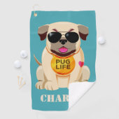 Aangepaste naam van pug Life en kleurengolfhanddoe Golfhanddoek (Insitu)