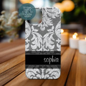 Aangepaste naam van Rustisch Chalkboard Lace Patte Case-Mate iPhone Case