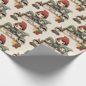 Aangepaste naam van Santa Elves Cadeaupapier (Hoek)