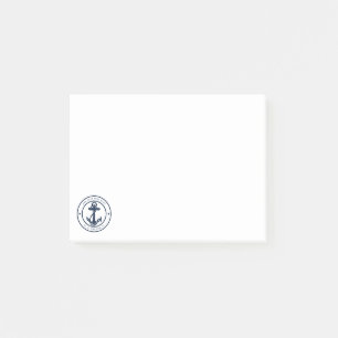 Aangepaste naam van scheepsankerboot post-it® notes