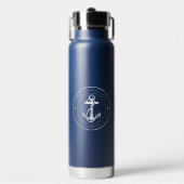 Aangepaste naam van scheepsankerboot waterfles (Voorkant)