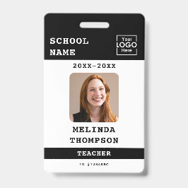Aangepaste naam van school sjabloon voor identitei badge