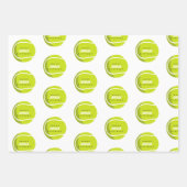 Aangepaste naam van Tennis Ball Birthday Party Inpakpapier Vel (Voorkant 2)