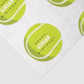 Aangepaste naam van Tennis Ball Birthday Party Tissuepapier (Detail)