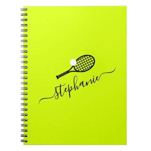Aangepaste naam van Tennis Player Team Club Camp Notitieboek (Voorkant)