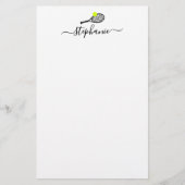 Aangepaste naam van Tennis Stationery Paper Script Briefpapier (Voorkant)