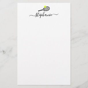 Aangepaste naam van Tennis Stationery Paper Script Briefpapier