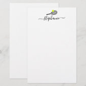 Aangepaste naam van Tennis Stationery Paper Script Briefpapier (Voorkant / Achterkant)