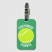 Aangepaste naam van tennisteam / Gepersonaliseerde Bagagelabel (Voorkant (verticaal))